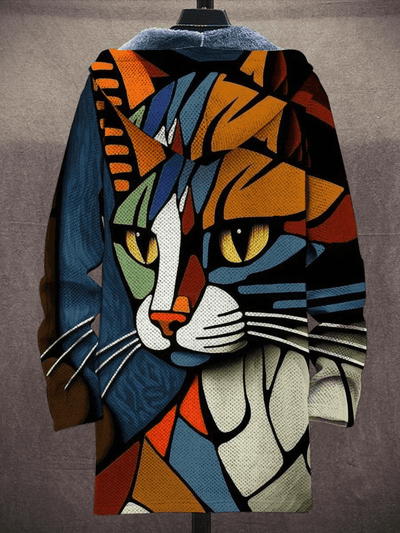 KATO | Luxuriöser Kunst - inspirierter Hoodie - Multicolored cat - S - 