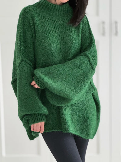 Katrin - Pullover mit Stehkragen - Grün - S - 