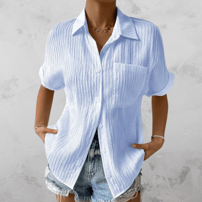 Lana - Freizeithemd mit Button - Down - Kragen - Blau - S - 