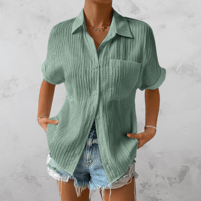 Lana - Freizeithemd mit Button - Down - Kragen - Grün - S - 