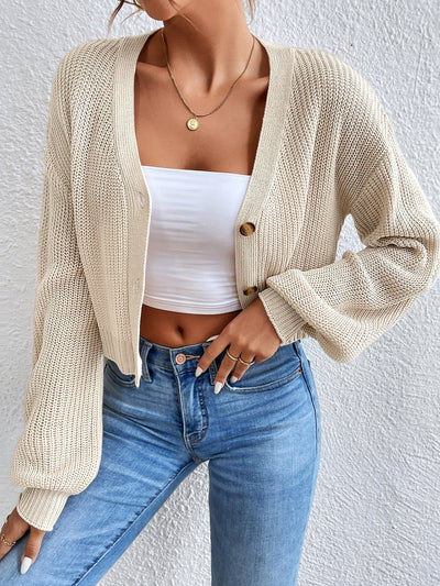 Lara - Niedlicher lässiger Cardigan - Beige - XS - 