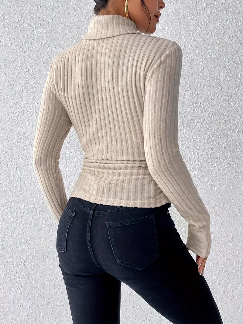 Lea - Kuscheliger Rollkragenpullover - Milch - S - 