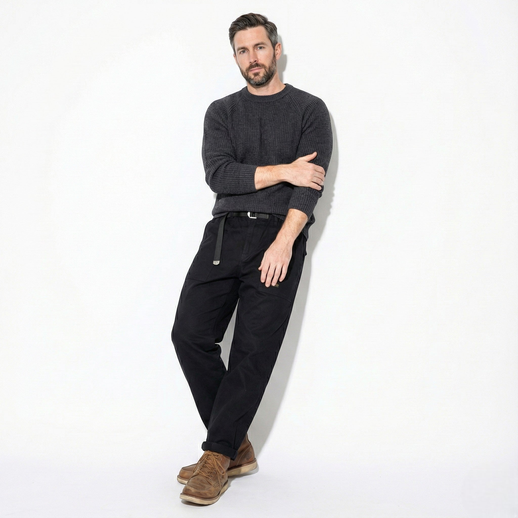 Leon – Herren Baumwolle Cargo Hose mit geradem Schnitt - Hosen - Temala