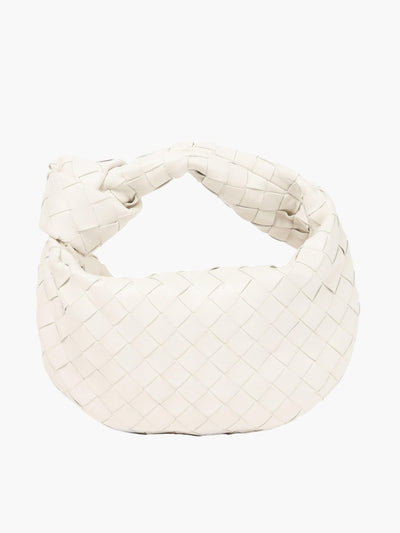 Lia – Geflochtene Mini - Tasche - Creme - 