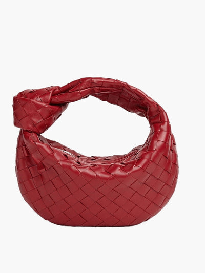 Lia – Geflochtene Mini - Tasche - Rot - 