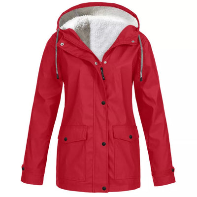 Lilli - Wetterfeste Regenjacke - Rot - S - 