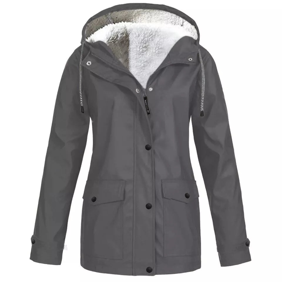 Lilli - Wetterfeste Regenjacke - Grau - S - 