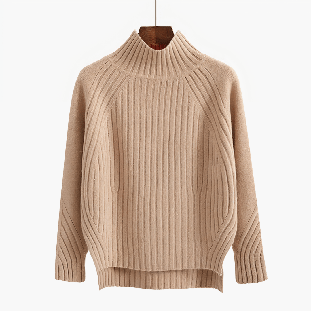 Lina - Bequemer Strickpullover - Beige - S - 