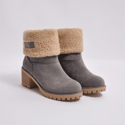 Lisa - Gemütliche Winterstiefel - Grau - 36 - 