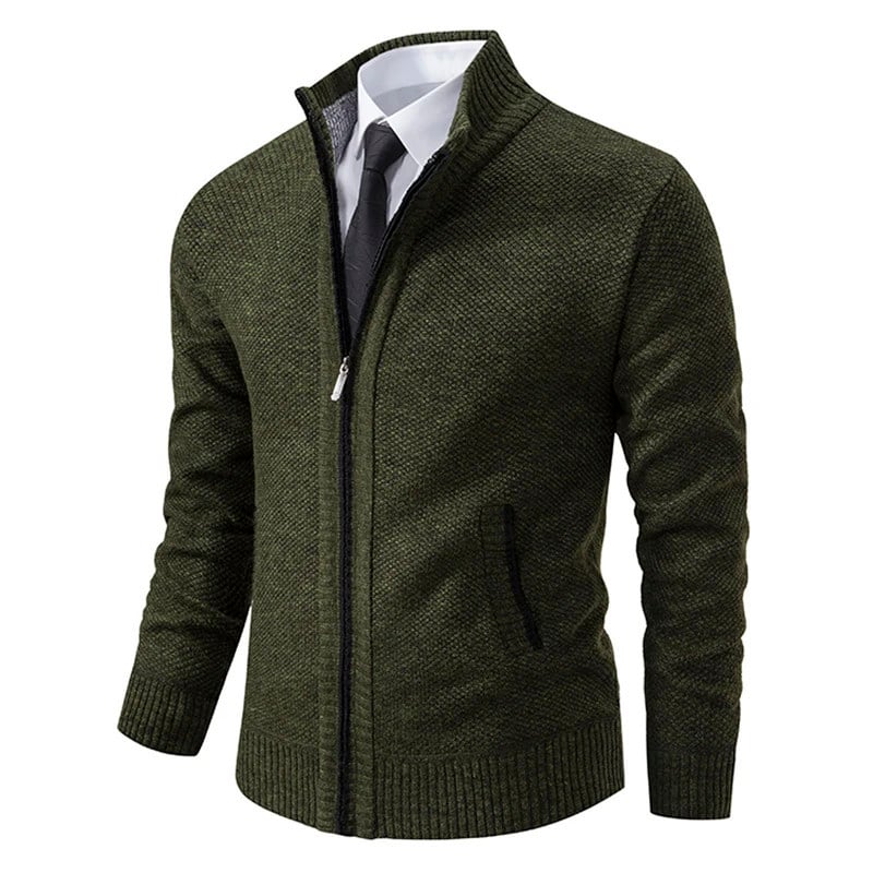 Luca - Lässiger Sweatshirt - Zipper - Cardigan - 01 Grün - M 50 - 62kg - 