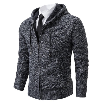 Luca - Lässiger Sweatshirt - Zipper - Cardigan - 02 Dunkelgrau - M 50 - 62kg - 