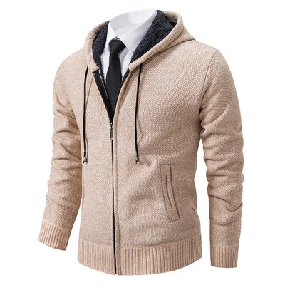 Luca - Lässiger Sweatshirt - Zipper - Cardigan - 02 Beige - M 50 - 62kg - 