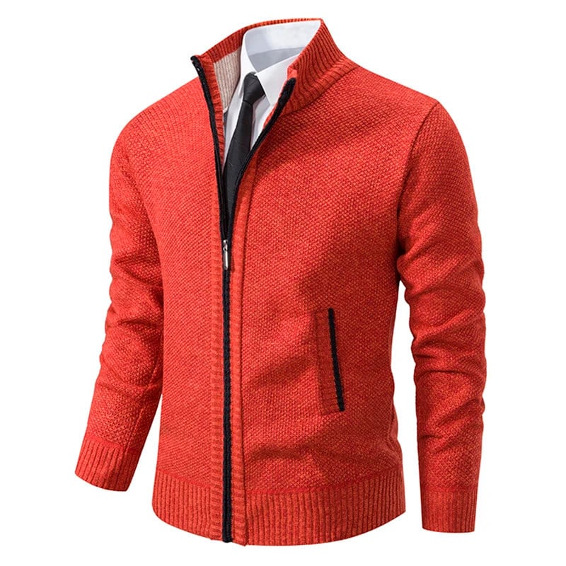 Luca - Lässiger Sweatshirt - Zipper - Cardigan - 01 Orange - M 50 - 62kg - 