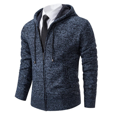 Luca - Lässiger Sweatshirt - Zipper - Cardigan - 02 Blaugrau - M 50 - 62kg - 