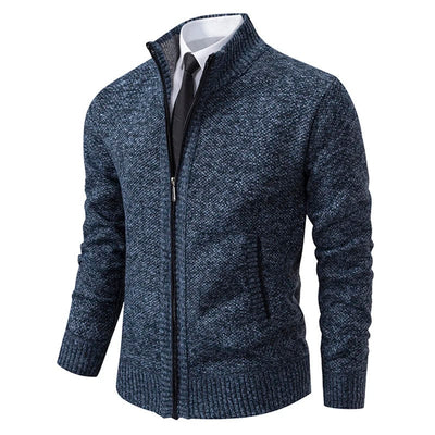 Luca - Lässiger Sweatshirt - Zipper - Cardigan - 01 Blaugrau - M 50 - 62kg - 