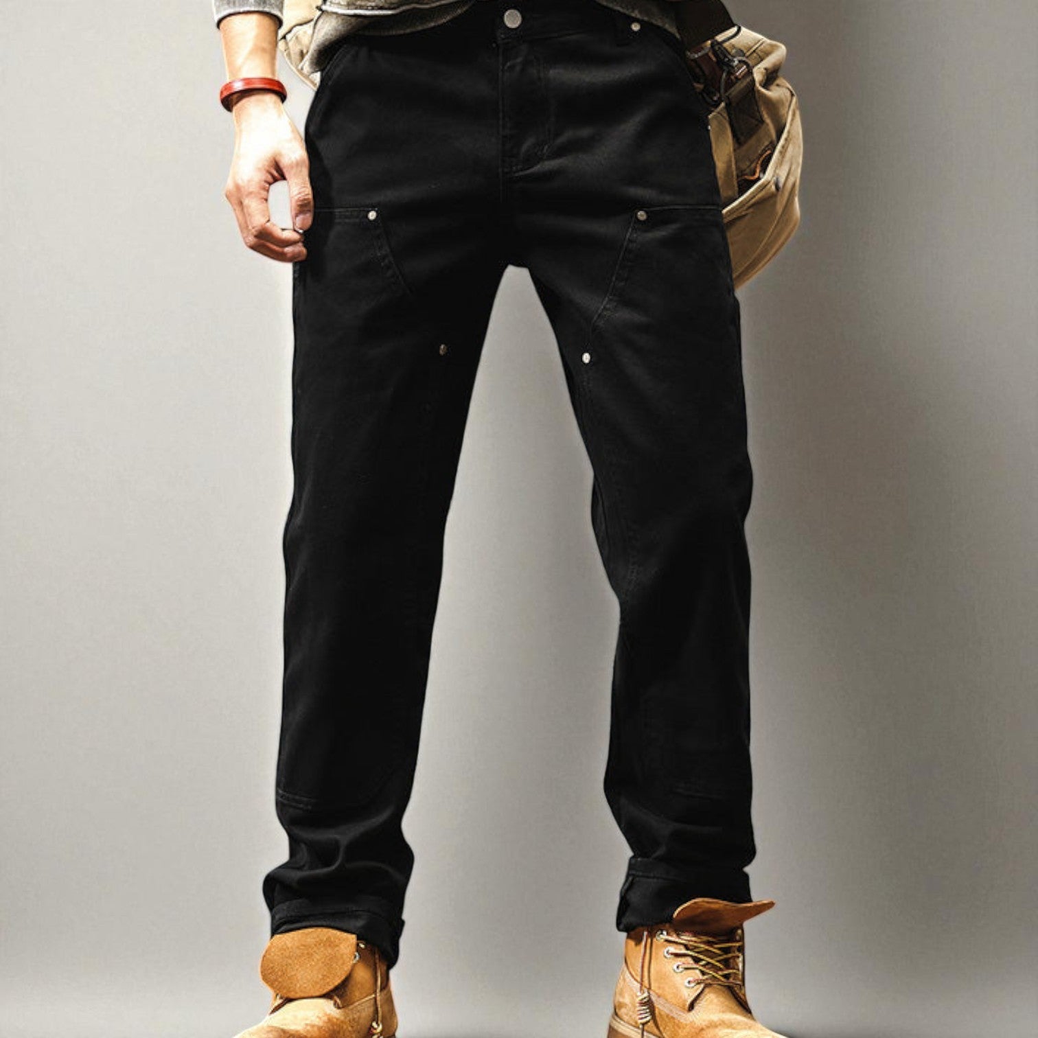 Lukas – Robuste Baumwolltwill Arbeitshose mit geradem Bein - Cargo Hosen - Temala