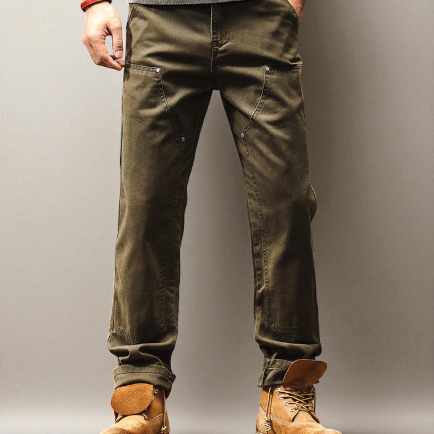 Lukas – Robuste Baumwolltwill Arbeitshose mit geradem Bein - Cargo Hosen - Temala