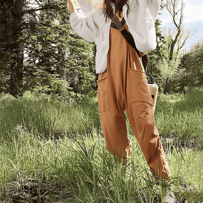 Luna - Lässiger Jumpsuit - Orange - M - 