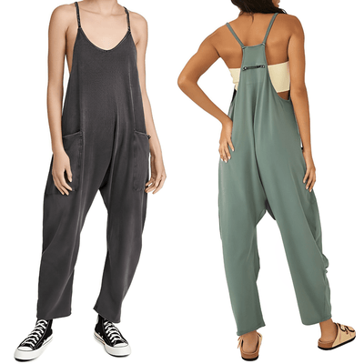 Luna - Lässiger Jumpsuit - Schwarz - S - 