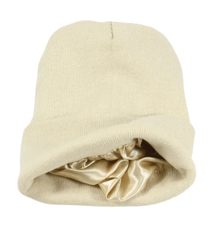 LushHat - Wintermützen mit Seidensatinfutter - Beige - 