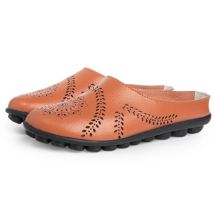 LuxeLoft - Slipper flache Schuhe - Orange - 35 - 