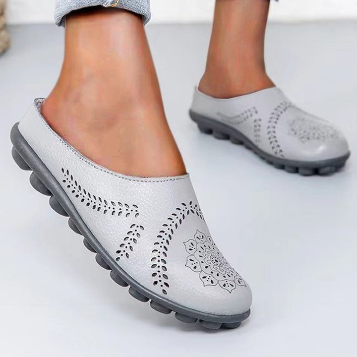 LuxeLoft - Slipper flache Schuhe - Grau - 35 - 