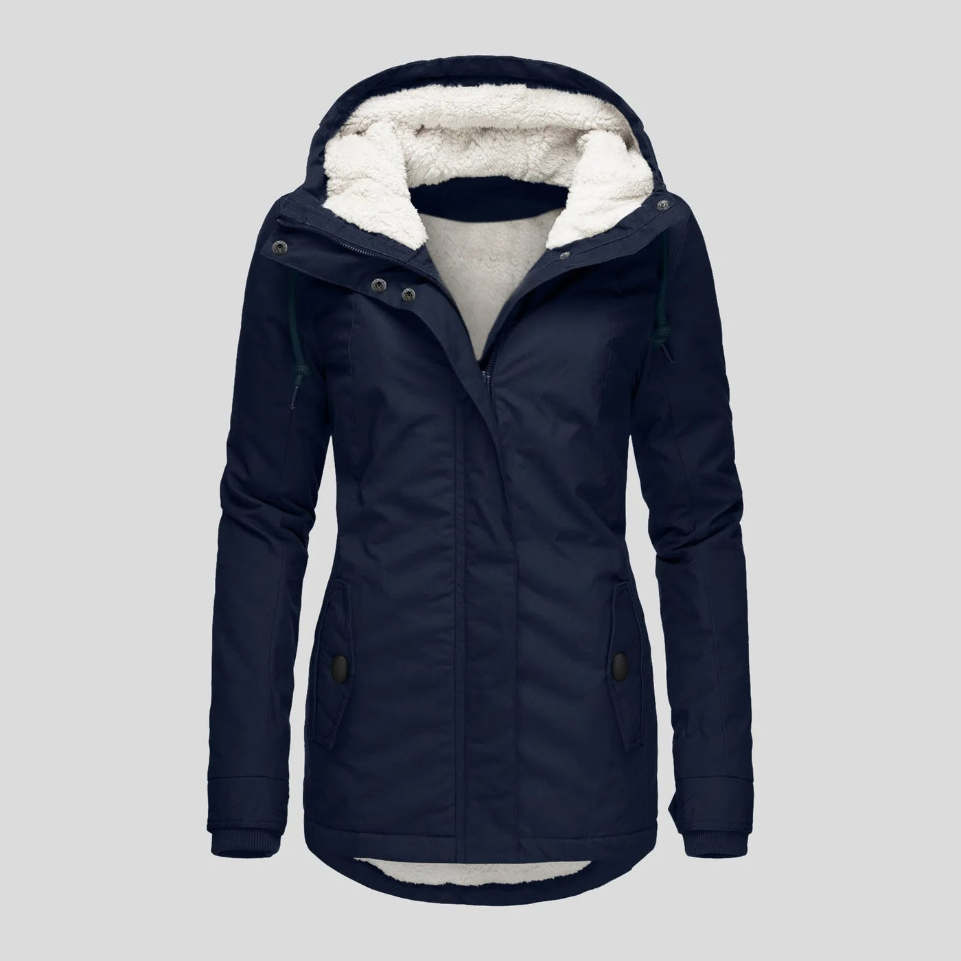 Mabel - Warme gefütterte Jacke - Blau - XS - 