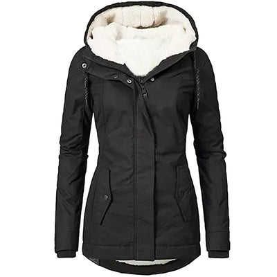 Mabel - Warme gefütterte Jacke - Schwarz - XS - 