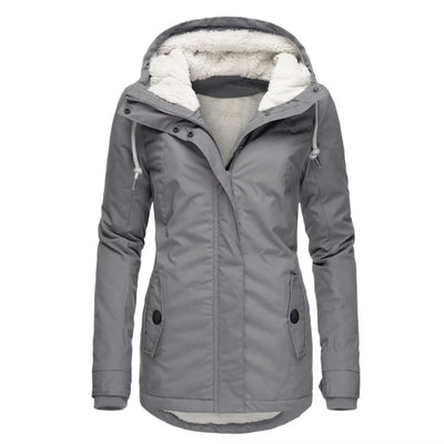 Mabel - Warme gefütterte Jacke - Grau - XS - 