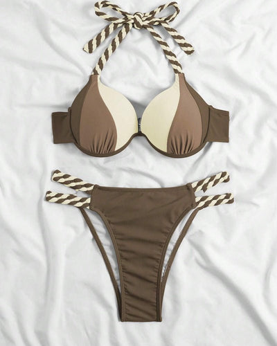 Malia - Halterneck - Bikini - Set - Braun - S - 