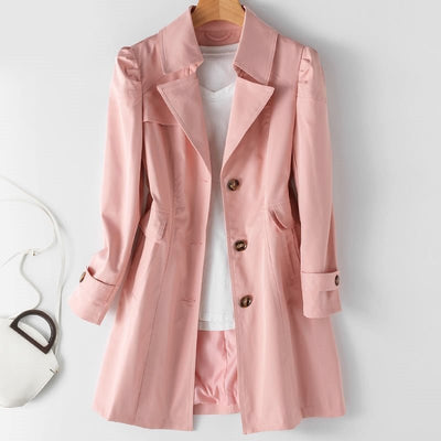 Maria - Herbst Trenchcoat - Rosa - XS - 