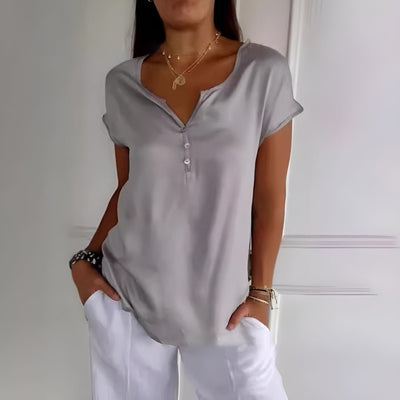 Maurine - Elegantes Top - Grau - S - 