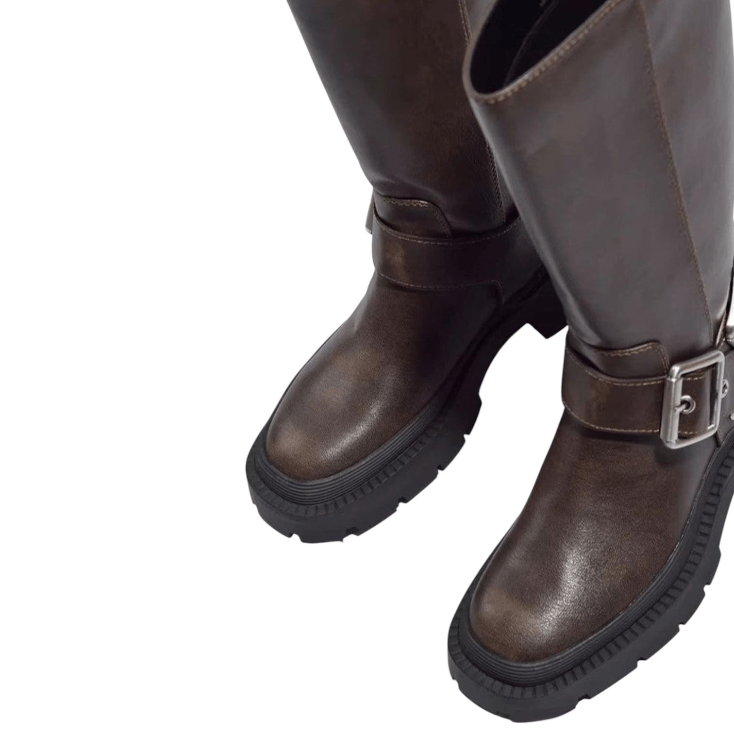 Mia – Lederstiefel mit Schnallen und Profilsohle - Stiefel - Temala