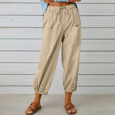 Mira - Breite Hosen - Khaki - S - 