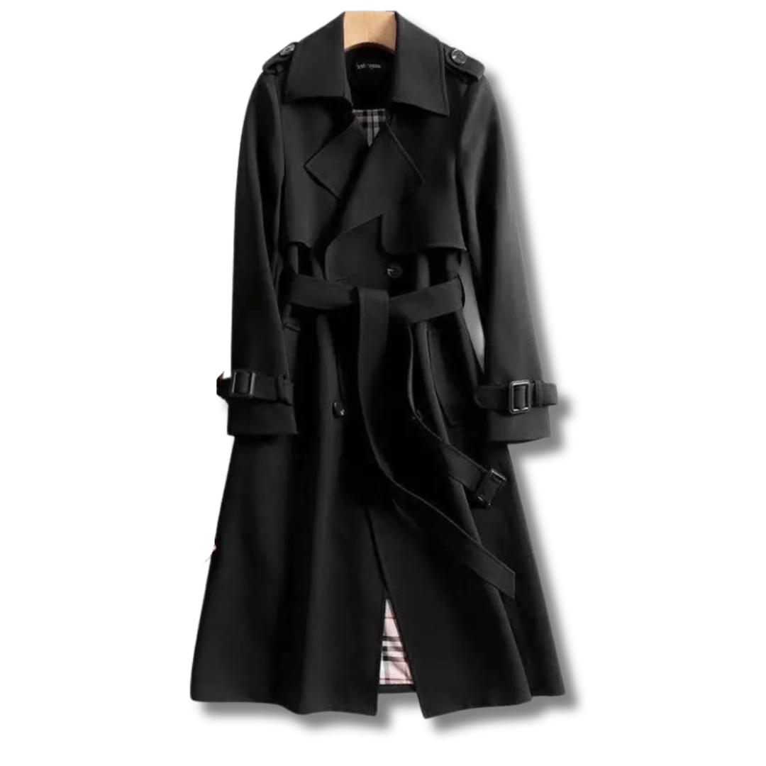 Mirabelle - Eleganter Trenchcoat - Schwarz - S - 