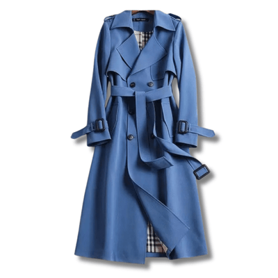 Mirabelle - Eleganter Trenchcoat - Blau - S - 