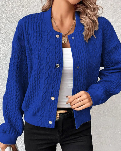 Mireille - Frauen - Strickjacke mit Knöpfen - Blau - S - 