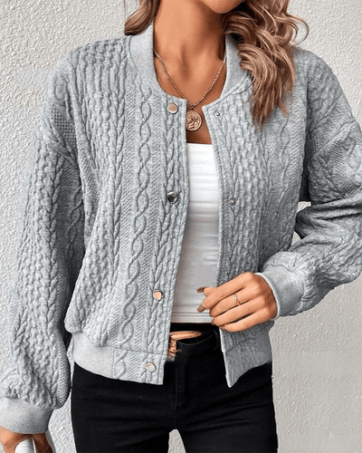 Mireille - Frauen - Strickjacke mit Knöpfen - Grau - S - 