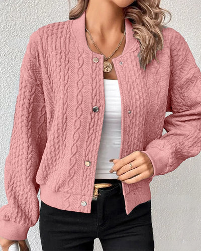 Mireille - Frauen - Strickjacke mit Knöpfen - Rosa - S - 