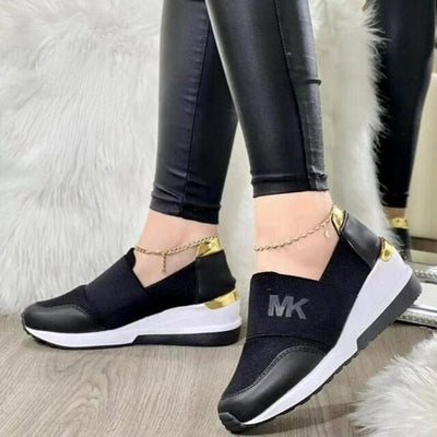 MK Slip - On Sneakers - Einfach zu tragende Sneakers für maximalen Komfort - Schwarz - 35 - 50% RABATT