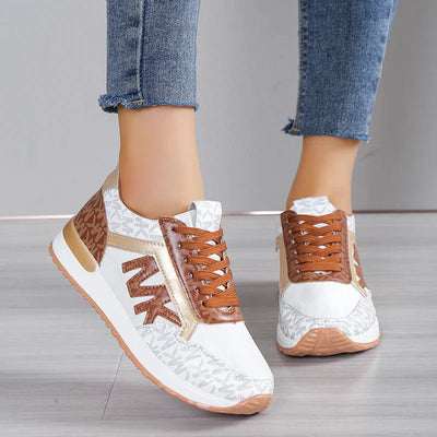 MK Sneakers - Trendige Sneakers für Frauen - Braun - 35 - 50% RABATT