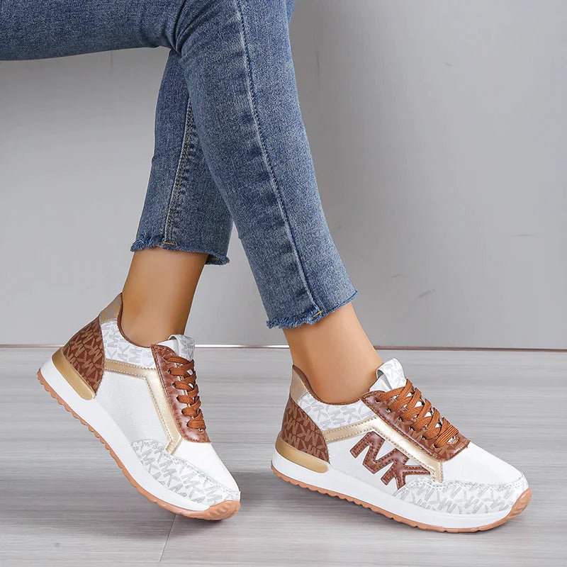 MK Sneakers - Trendige Sneakers für Frauen - Braun - 35 - 50% RABATT