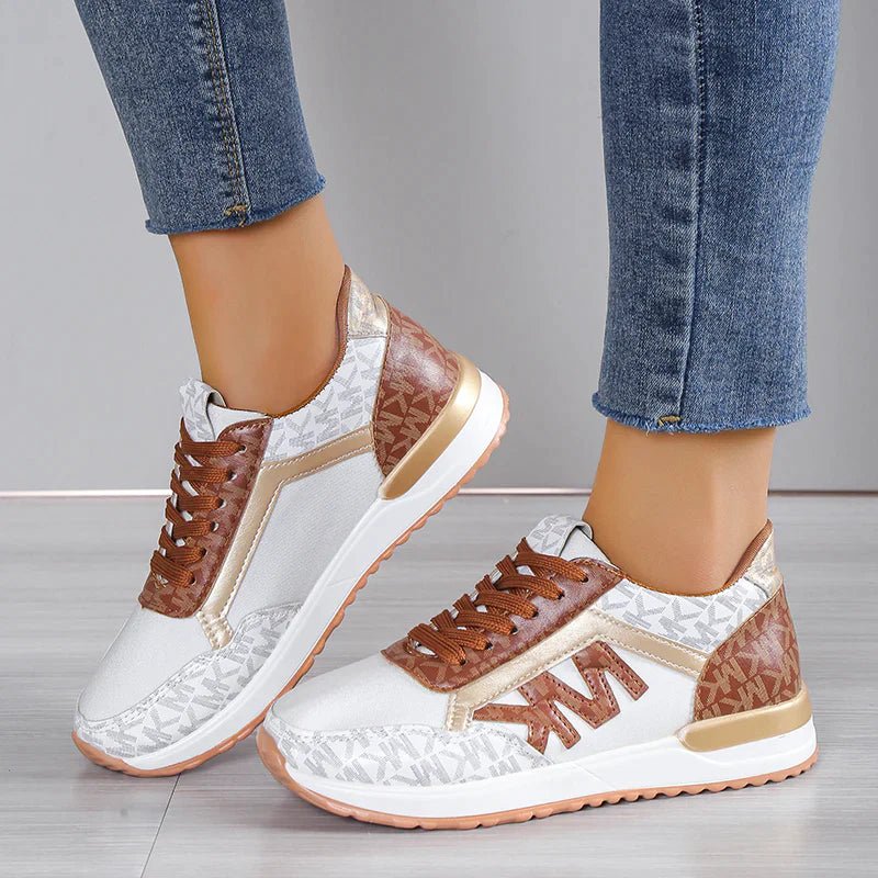 MK Sneakers - Trendige Sneakers für Frauen - Braun - 35 - 50% RABATT