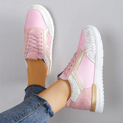 MK Sneakers - Trendige Sneakers für Frauen - Rosa - 35 - 50% RABATT