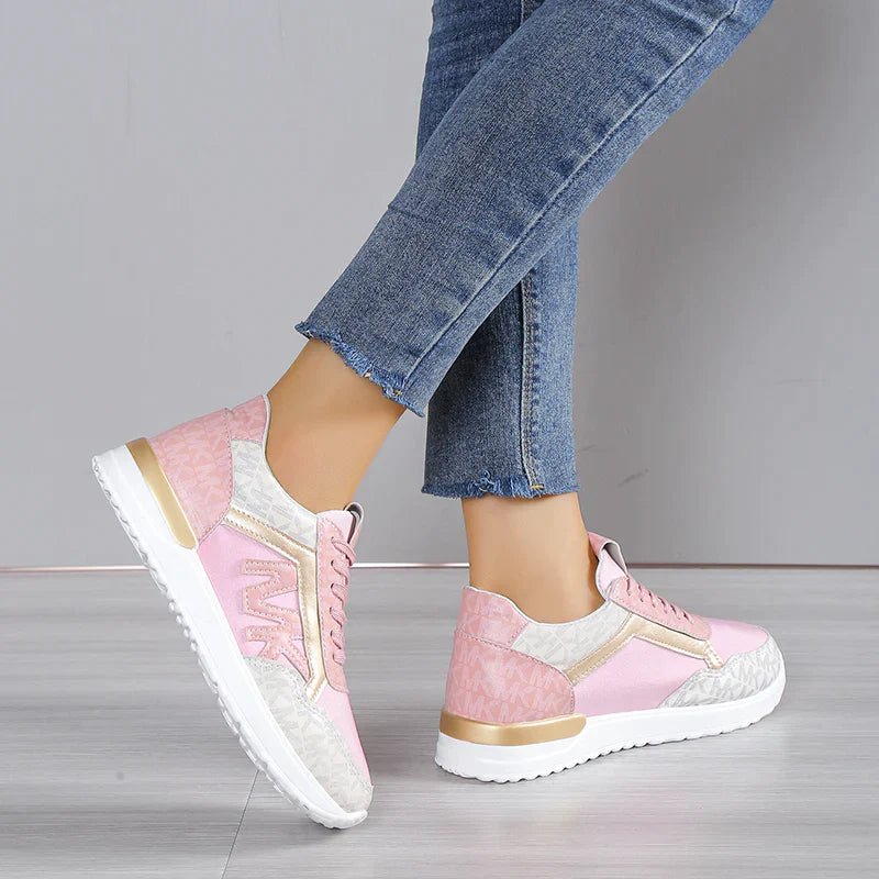 MK Sneakers - Trendige Sneakers für Frauen - Rosa - 35 - 50% RABATT