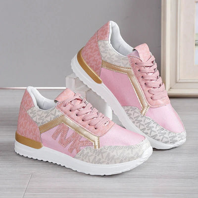 MK Sneakers - Trendige Sneakers für Frauen - Rosa - 35 - 50% RABATT