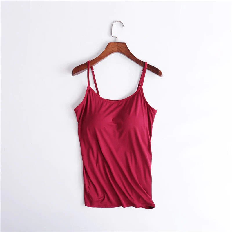 Nancy - Camisole mit integriertem BH - Rot - S - 