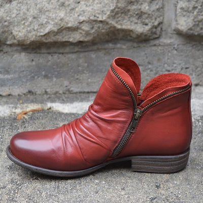 Natalie - Lederstiefel - Rot - 35 - 