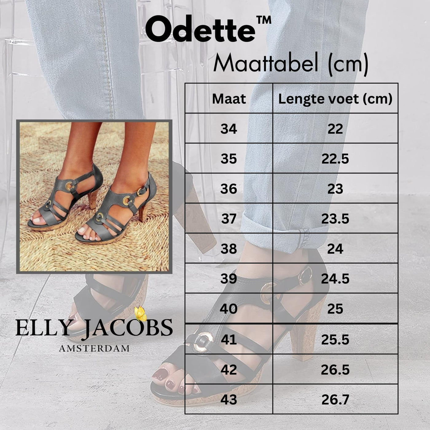 Odette - orthopädische Sandalen mit Absatz - Sidereal Grau - 34 - 