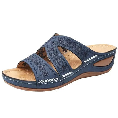 Odilia - Orthopädische Ledersandalen - Blau - 35 - 